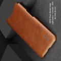 Мягкий матовый кожаный бампер IMAK Ruiyi чехол для Oppo Find X Коричневый