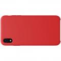 Мягкий матовый силиконовый бампер NILLKIN Flex чехол для iPhone XR Красный