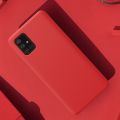 Мягкий матовый силиконовый бампер NILLKIN Flex чехол для Samsung Galaxy A71 Красный