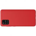 Мягкий матовый силиконовый бампер NILLKIN Flex чехол для Samsung Galaxy A71 Красный