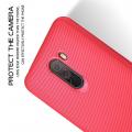Мягкий матовый силиконовый бампер чехол для Xiaomi Pocophone F1 Красный
