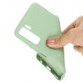 Мягкий силиконовый чехол для Huawei Honor 30S с подкладкой из микрофибры Зеленый