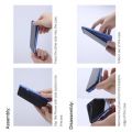 Пластиковый нескользящий NILLKIN Frosted кейс чехол для Huawei Honor View 30 / View 30 Pro / 30 Pro Синий + подставка