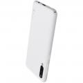 Пластиковый нескользящий NILLKIN Frosted кейс чехол для Samsung Galaxy A50 Белый + подставка