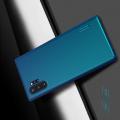 Пластиковый нескользящий NILLKIN Frosted кейс чехол для Samsung Galaxy Note 10 Plus Синий + подставка