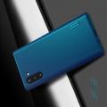 Пластиковый нескользящий NILLKIN Frosted кейс чехол для Samsung Galaxy Note 10 Синий + подставка
