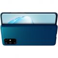 Пластиковый нескользящий NILLKIN Frosted кейс чехол для Samsung Galaxy S20 Plus Синий + подставка