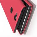 Пластиковый нескользящий NILLKIN Frosted кейс чехол для Sony Xperia XA2 Plus Красный + защитная пленка