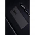 Пластиковый нескользящий NILLKIN Frosted кейс чехол для Sony Xperia 1 Черный + защитная пленка