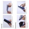 Пластиковый нескользящий NILLKIN Frosted кейс чехол для Xiaomi Mi Note 10 Синий + подставка