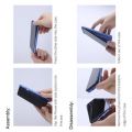 Пластиковый нескользящий NILLKIN Frosted кейс чехол для Xiaomi Mi Note 10 Lite Синий + подставка