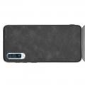 Пластиковый Жесткий Клип Кейс Футляр Искусственно Кожаный Чехол для Samsung Galaxy A70 Черный