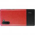 Пластиковый Жесткий Клип Кейс Футляр Искусственно Кожаный Чехол для Samsung Galaxy Note 10 Красный / Черный
