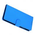 PU Кожаный Чехол Автоматическое Закрывание Подставка и Кошелёк для Samsung Galaxy A70s Синий