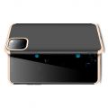 Съемный 360 GKK Матовый Жесткий Пластиковый Чехол для iPhone 11 Pro Max Золотой