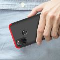 Съемный 360 GKK Матовый Жесткий Пластиковый Чехол для Samsung Galaxy M30s Красный / Черный