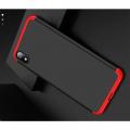 Съемный 360 GKK Матовый Жесткий Пластиковый Чехол для Xiaomi Redmi 7A Красный / Черный
