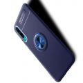 Силиконовый Чехол для Магнитного Держателя с Кольцом для Пальца Подставкой для Huawei Honor 10i / Honor 20 Lite Синий