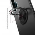 Силиконовый Чехол для Магнитного Держателя с Кольцом для Пальца Подставкой для Huawei Honor 20 Pro Черный