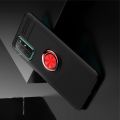 Силиконовый Чехол для Магнитного Держателя с Кольцом для Пальца Подставкой для Huawei Honor 30 Красный / Черный