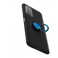 Силиконовый Чехол для Магнитного Держателя с Кольцом для Пальца Подставкой для Huawei Honor 30 Синий / Черный