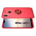 Силиконовый Чехол для Магнитного Держателя с Кольцом для Пальца Подставкой для Huawei P20 lite Красный