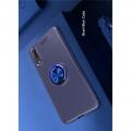 Силиконовый Чехол для Магнитного Держателя с Кольцом для Пальца Подставкой для Huawei P20 lite Синий