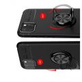 Силиконовый Чехол для Магнитного Держателя с Кольцом для Пальца Подставкой для Huawei Y5p / Honor 9S Красный / Черный