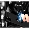 Силиконовый Чехол для Магнитного Держателя с Кольцом для Пальца Подставкой для Huawei Y5p / Honor 9S Синий / Черный