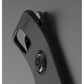 Силиконовый Чехол для Магнитного Держателя с Кольцом для Пальца Подставкой для iPhone 12 Pro Max 6.7 Черный