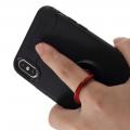 Силиконовый Чехол для Магнитного Держателя с Кольцом для Пальца Подставкой для iPhone XS Max Черный