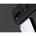 Силиконовый Чехол для Магнитного Держателя с Кольцом для Пальца Подставкой для OnePlus 8 Pro Красный / Черный