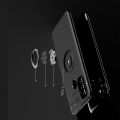 Силиконовый Чехол для Магнитного Держателя с Кольцом для Пальца Подставкой для OnePlus NORD N100 Черный