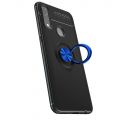 Силиконовый Чехол для Магнитного Держателя с Кольцом для Пальца Подставкой для Oppo A31 2020 Синий / Черный