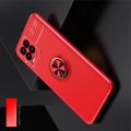 Силиконовый Чехол для Магнитного Держателя с Кольцом для Пальца Подставкой для Realme 8 / 8 Pro Красный