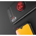 Силиконовый Чехол для Магнитного Держателя с Кольцом для Пальца Подставкой для Samsung Galaxy A01 Красный / Черный
