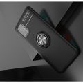 Силиконовый Чехол для Магнитного Держателя с Кольцом для Пальца Подставкой для Samsung Galaxy A51 Синий / Черный