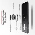 Силиконовый Чехол для Магнитного Держателя с Кольцом для Пальца Подставкой для Samsung Galaxy J4 Plus SM-J415 Черный
