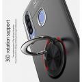 Силиконовый Чехол для Магнитного Держателя с Кольцом для Пальца Подставкой для Samsung Galaxy M30 Красный