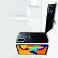 Силиконовый Чехол для Магнитного Держателя с Кольцом для Пальца Подставкой для Samsung Galaxy M30s Синий / Черный