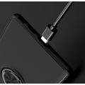 Силиконовый Чехол для Магнитного Держателя с Кольцом для Пальца Подставкой для Samsung Galaxy Note 20 Розовое Золото / Черный