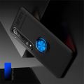 Силиконовый Чехол для Магнитного Держателя с Кольцом для Пальца Подставкой для Xiaomi Mi 10 / Mi 10 Pro Синий / Черный