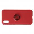Силиконовый Чехол для Магнитного Держателя с Кольцом для Пальца Подставкой для Xiaomi Mi 8 Explorer Красный