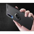 Силиконовый Чехол для Магнитного Держателя с Кольцом для Пальца Подставкой для Xiaomi Mi 9 Черный