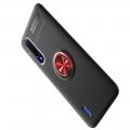 Силиконовый Чехол для Магнитного Держателя с Кольцом для Пальца Подставкой для Xiaomi Mi A3 Красный / Черный