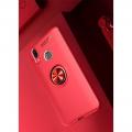 Силиконовый Чехол для Магнитного Держателя с Кольцом для Пальца Подставкой для Xiaomi Mi Max 3 Красный