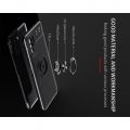 Силиконовый Чехол для Магнитного Держателя с Кольцом для Пальца Подставкой для Xiaomi Redmi Note 10 Черный