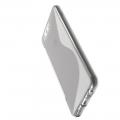 Силиконовый с Рисунком Гель Чехол для Huawei P10 Серый