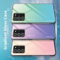 Силиконовый Стеклянный Синий / Розовый Градиентный Корпус Чехол для Телефона Samsung Galaxy A21s