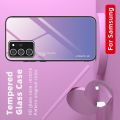 Силиконовый Стеклянный Фиолетовый Градиентный Корпус Чехол для Телефона Samsung Galaxy A21s